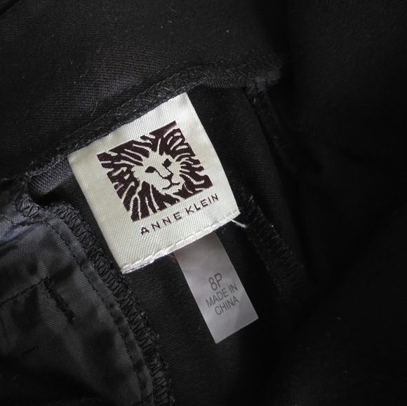 Anne Klein Black Straight Leg Pants Petite Slacks - Picture 5 of 7